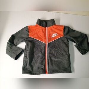 Nike Kids Orange and Gray Track Jacket